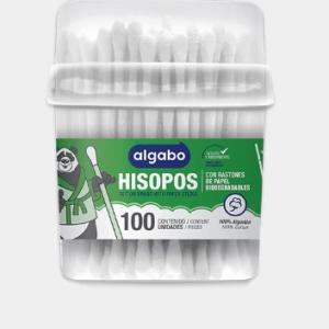 Algabo - Hisopos Algodón Biodegradables Tubo x 100 unidades