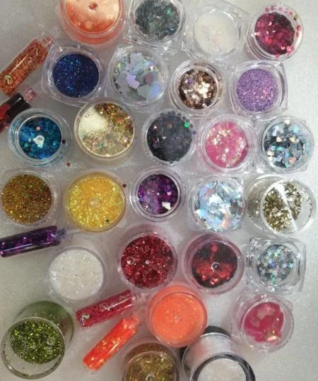Glitter x unidad -  Colores y formas surtidas